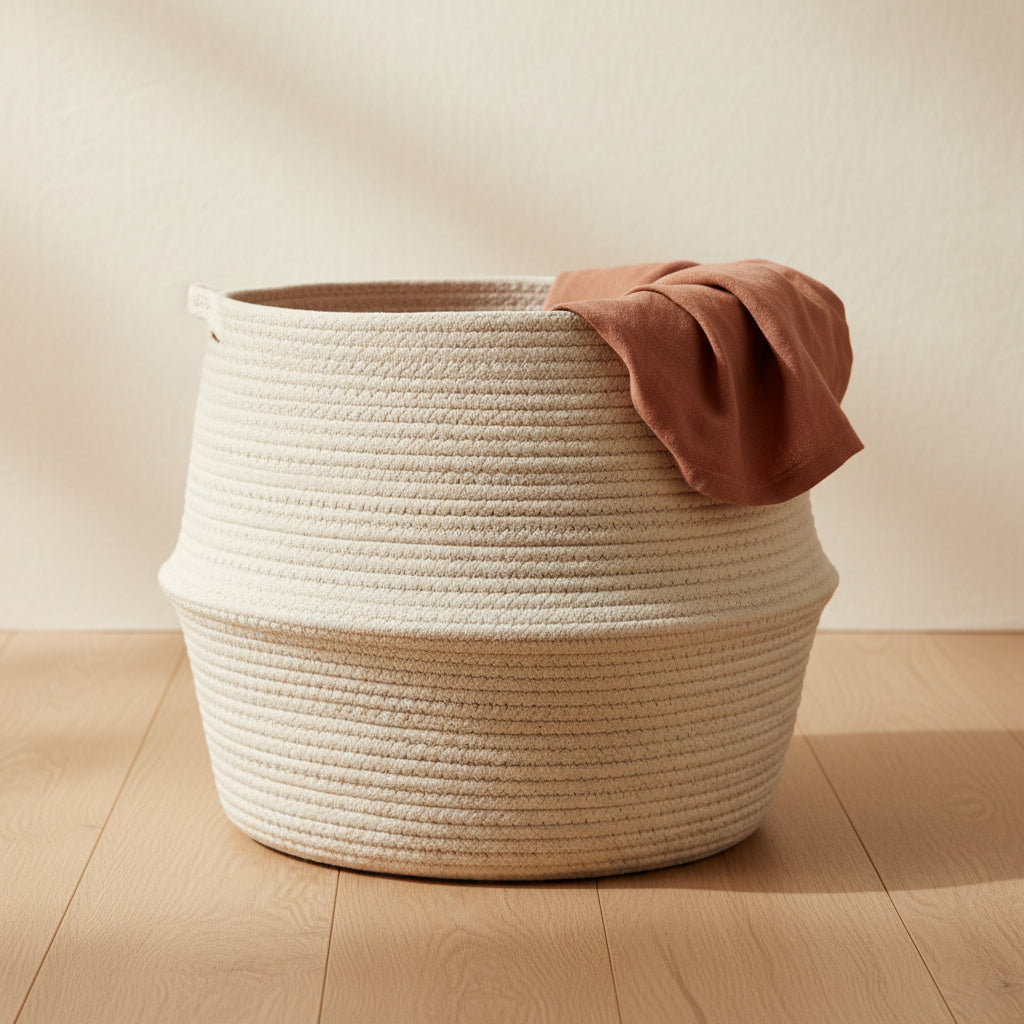 Cesto Nodo — corda di cotone, Kaya Deco