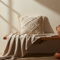 Cuscino Nodo — cotone macramè, Kaya Deco