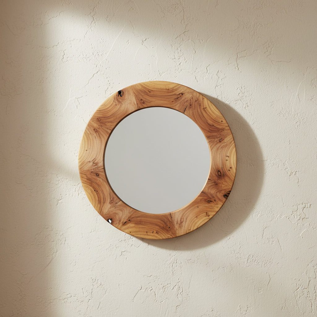 Specchio Rami — legno grezzo e vetro, Kaya Deco