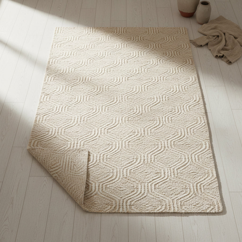 Tappeto Onda — cotone tessuto a mano, Kaya Deco