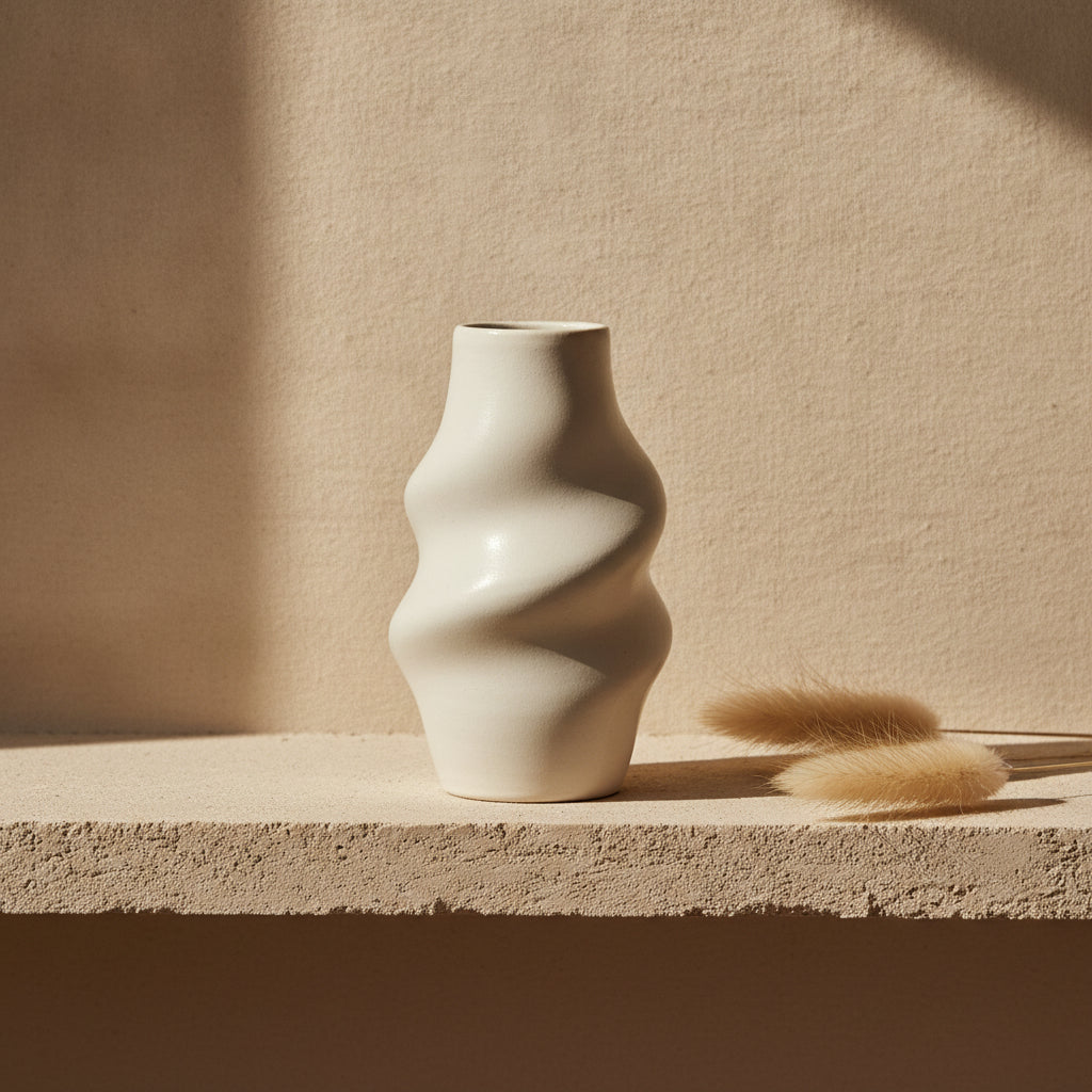 Vaso Onda — grès smaltato opaco, Kaya Deco